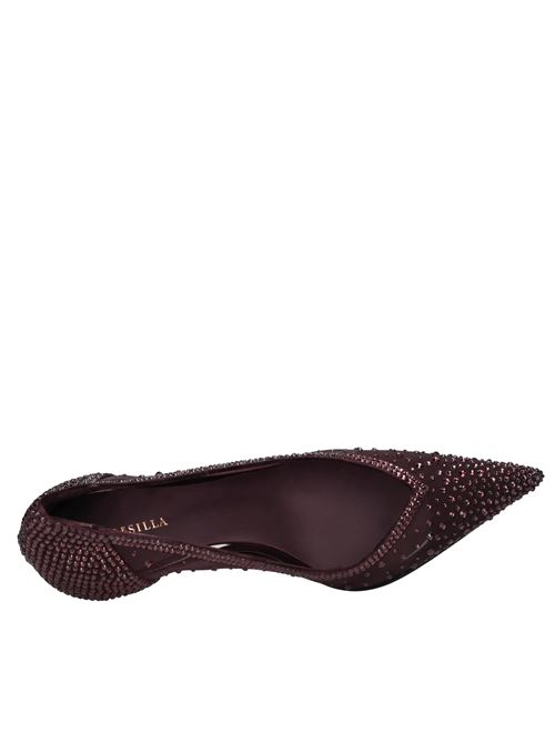 Décolleté Nicole in pelle rete e strass LE SILLA | 4191E080BXPPKAB160CILIEGIA